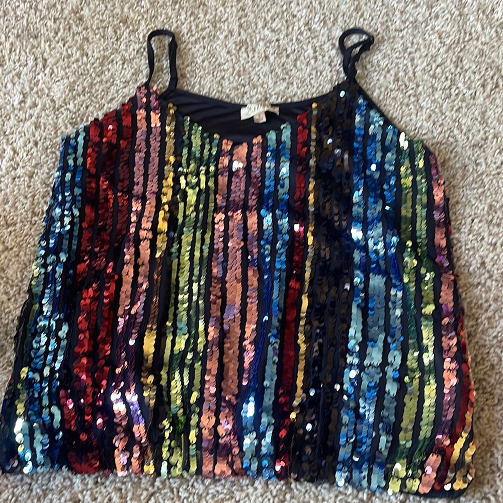 Sequin tank top